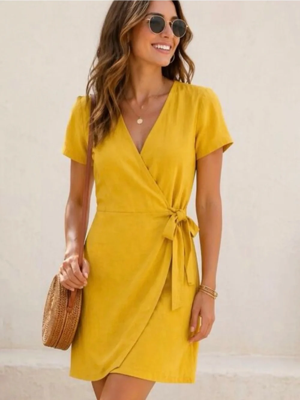J. Crew Textured knit wrap dress